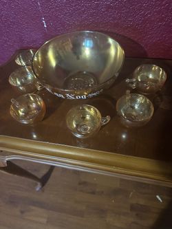 Egg Nog punch Bowl