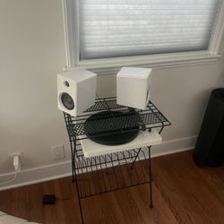 Urban Outfitters Digital Record Player + Bluetooth Speaker Set & Vinyl Storage Table 