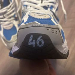 White And Blue Balenciaga Runners