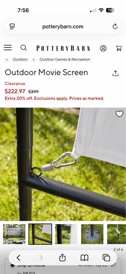 New in Box…Pottery Barn outdoor screen