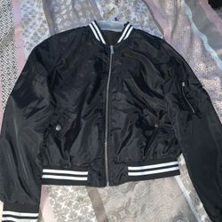 black and white windbreaker 