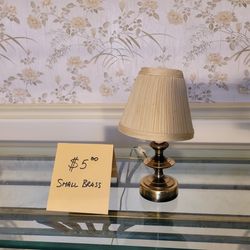 Petite Antique Brass Desk Lamp