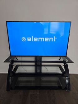 Modern Black Glass TV Stand – Excellent Condition