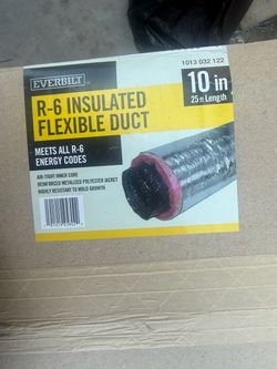 Everbilt R-6 Insulated Flexible Duct 10”