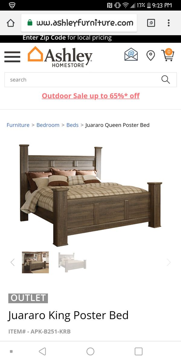 Ashley Juararo King Size Poster Bed For Sale In Louisville Ky