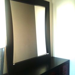Large Black/ Brown Entry Way / Vanity Mirror