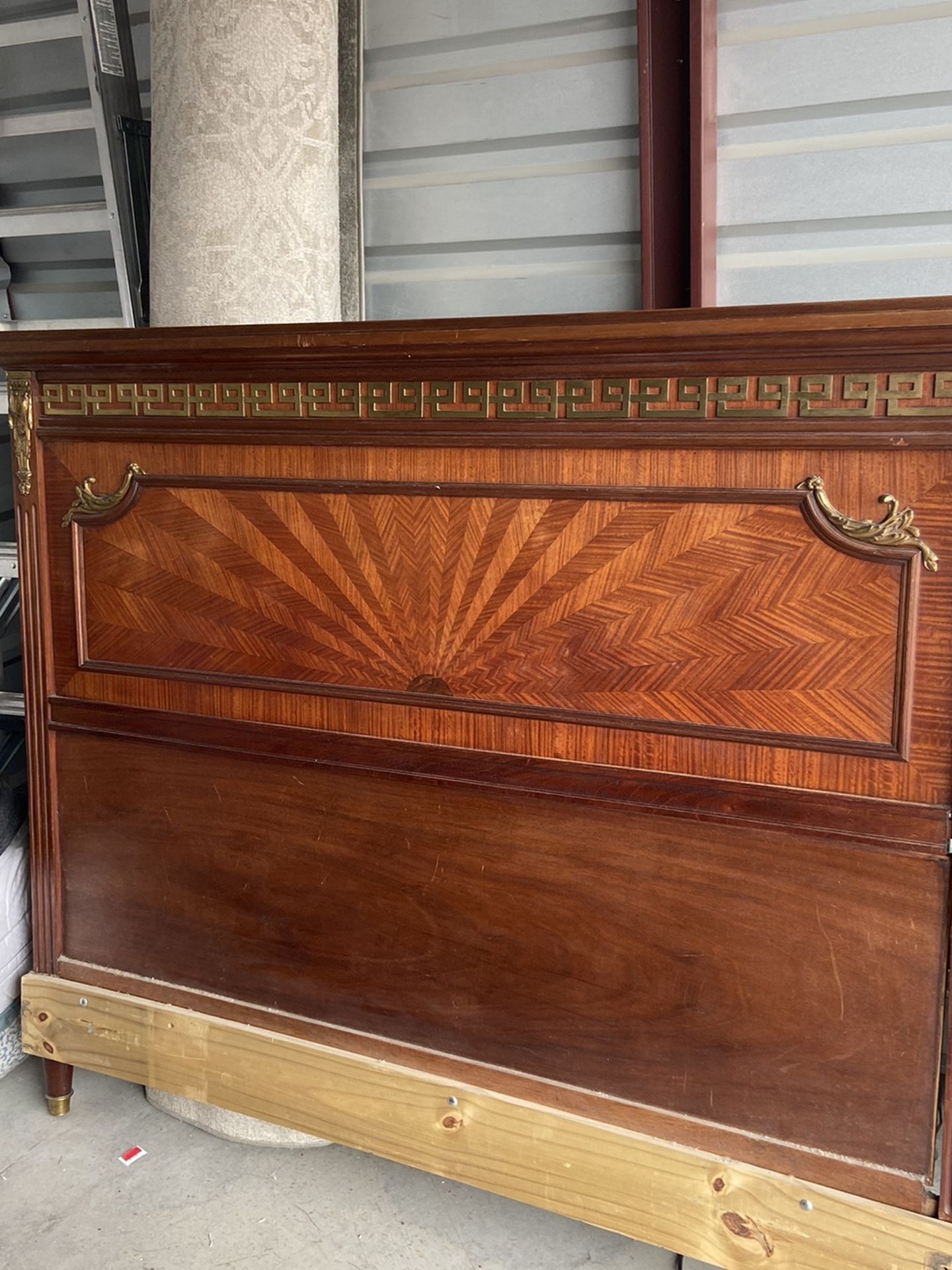 Antique chamber Pot Cabinet and Matching Queen Headboard
