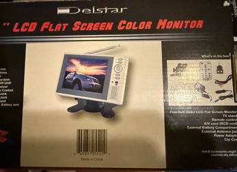 Vintage Collectible~ Never Used Still in Box Delstar 5in LCD Flat Screen Color Monitor.