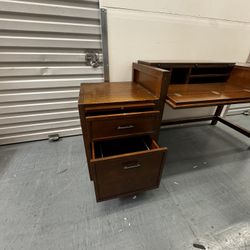 Secretary Desk W/matching File Cabinet 