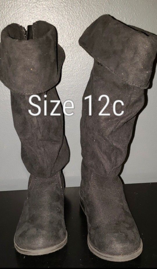Black Suede Boots size 12c