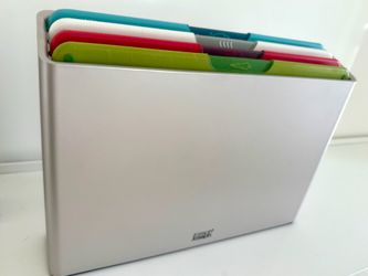 Joseph Joseph Folio Icon Steel Chopping Board with Stainless-Steel Storage Case, Set of 4