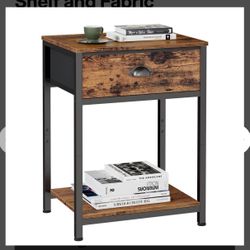 ✨ Rustic Nightstand / End Table – Drawer + Shelf ✨