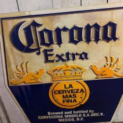 Large Metal Corona Sign
