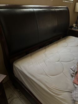 King Sleigh Bed frame mattress not included