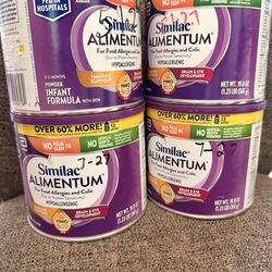 Similac Alimentum Hypoallergenic Infant Formula Lot of 4 Sealed 19.8 oz