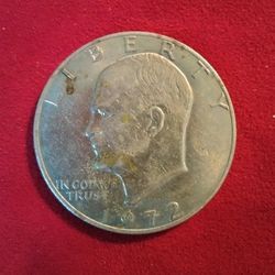 1972 Eisenhower Dollar Coin 