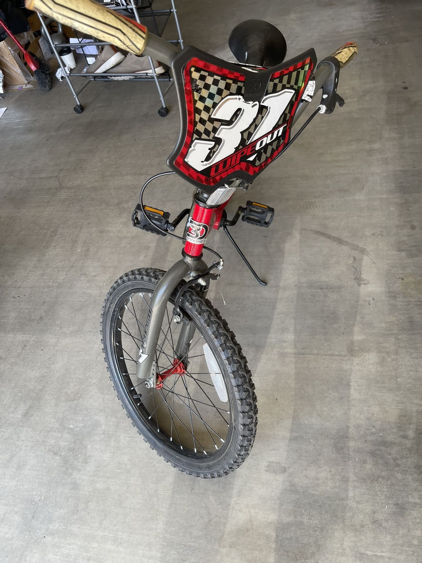 20 Dynacraft Wipeout Bike, BMX, Red Bicycle