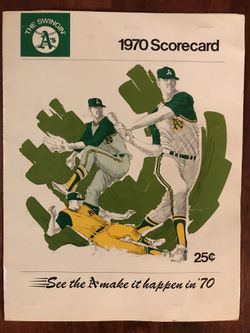 1970s Oakland A's Scorecard