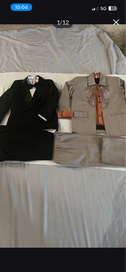 4-pieces Boys Taxedo party dress with coat ,shirt,tie,and pant each -20 dollars