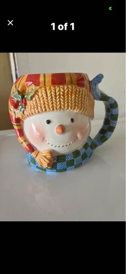 New snowman ceramic mug still in the box