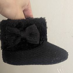 Black Baby Boots Size 3