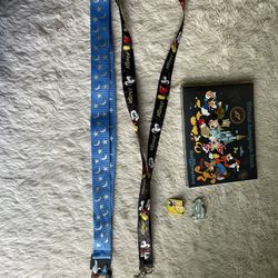 Disney Parks Autograph Book Plus Trading Pins And Laryards 