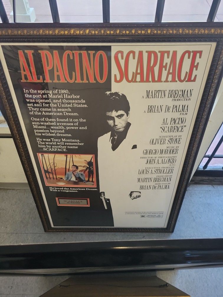Al Pacino Scarface Framed Poster 