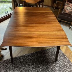 Beautiful Refinished Dining Table Converts To Desk + Chairs 