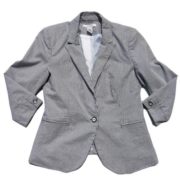 Grace Pinstripe Button Front Blazer Women’s