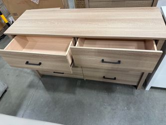 New! 6-Drawer Summer Oak Dresser, bedroom dresser, Oak Color dresser, clothing storage unit, bedroom closet, closet storage, cabinet, Dresser, matchin