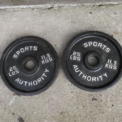 25 Lb Pair of Olympic Plates 