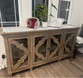 Wood sideboard buffet accent storage dining cabinet