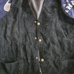 Mens XL/Tall Suede Vest