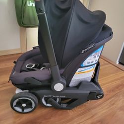 Evenflo Shyft Dualride Carseat Stroller Black