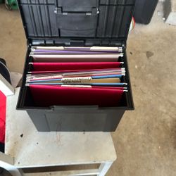 Plastic filing box with file organizer