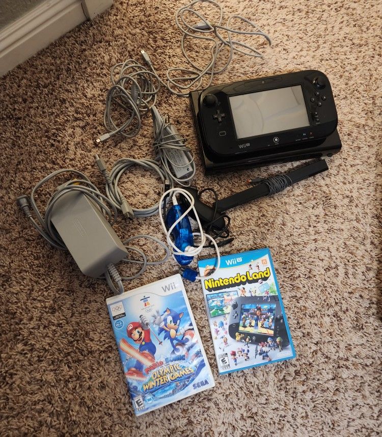 Nintendo Wii U Console with Games