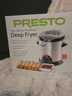 Presto 05470 1-Liter Stainless Steel Electric Deep Fryer – Brand New