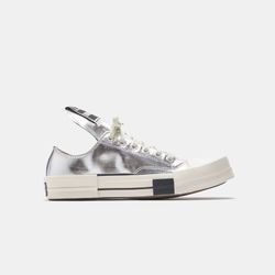 NIB Converse x Rick Owens DRKSHDW Silver. Size 10