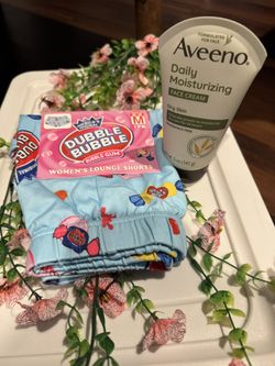 Shorts and Aveeno Face Cream
