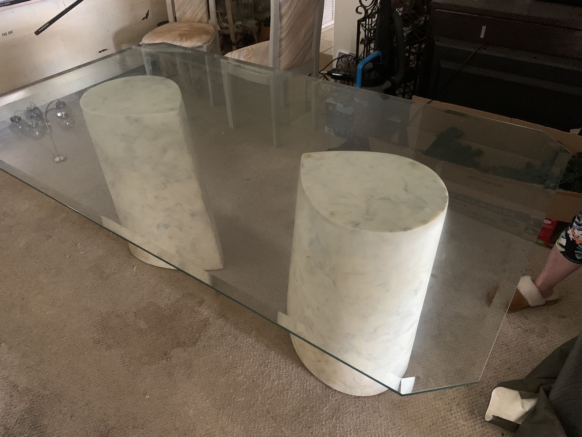 Glass Top Dining Table 