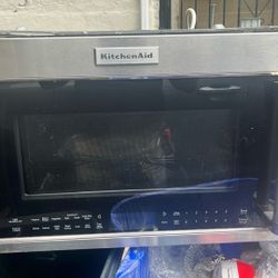 Microwave Install Under The Kitchen Cabinet On Top Of The Stove  Kitchen Aid 