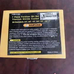 Drill Master Forster Bit Set 7pc