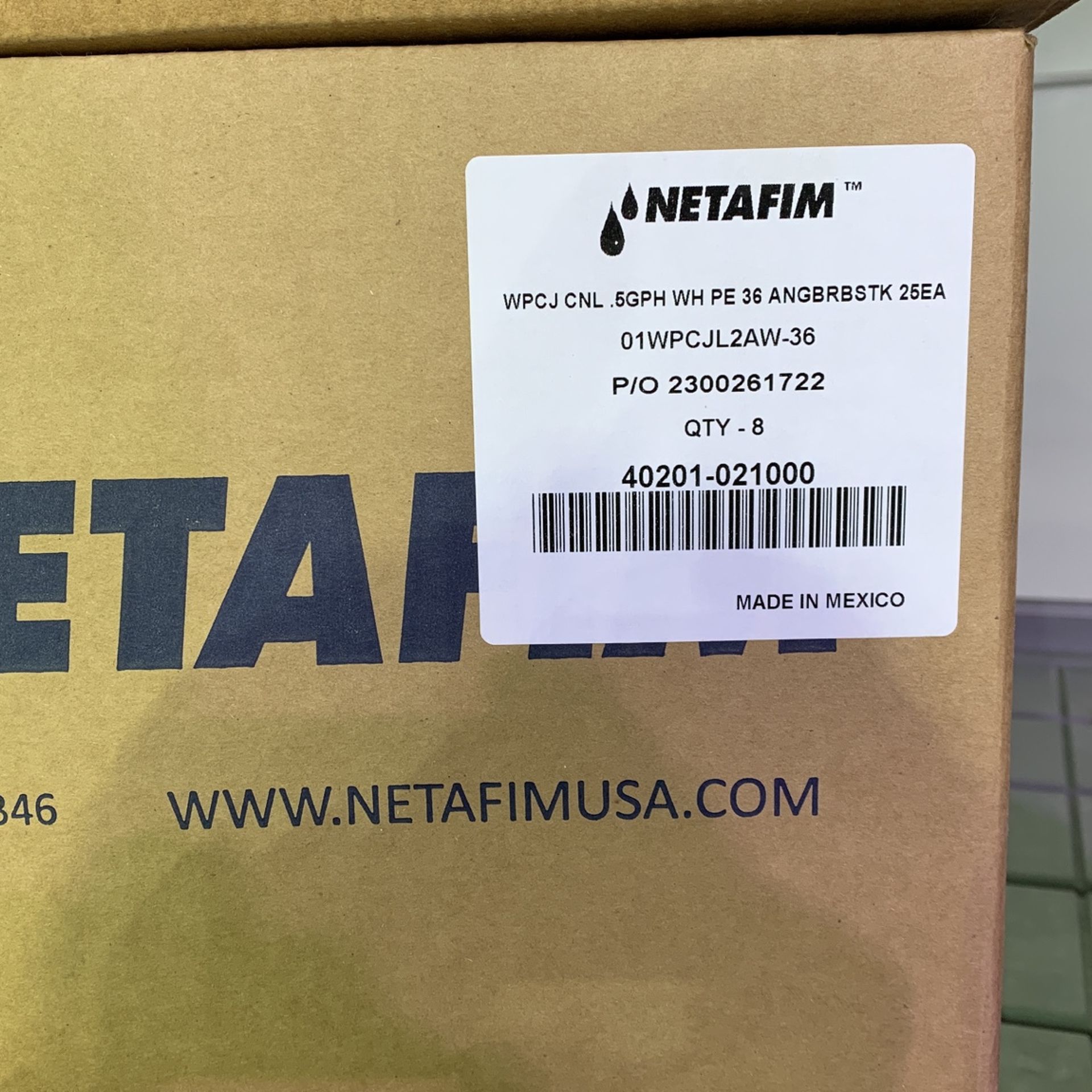 Netafim .5 GPH Emmiters