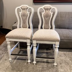 Solid Wood Counter/bar Stools Set Of 2