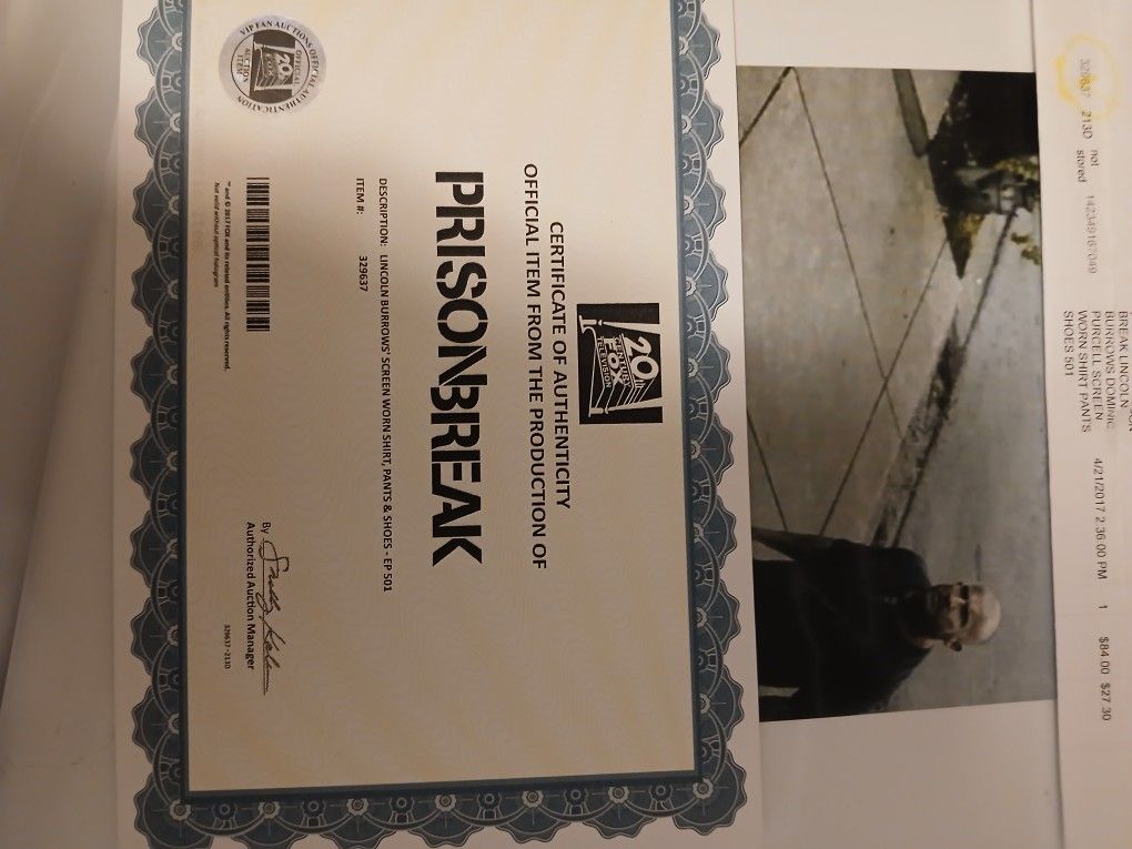 Prison Break TV series Worn props.