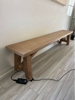 Pottery Barn Toscana Dining Bench – Seadrift Finish – 88.5” (Largest Size)