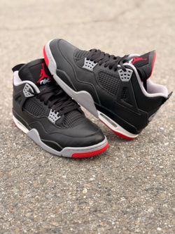 Jordan 4 Retro Bred Reimagined Black Red Gray Men’s Size 10 No Box