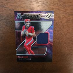 HOUSTON TEXANS CJ STROUD UNIFORM INSERT CARD, ZENITH Z JERSEY