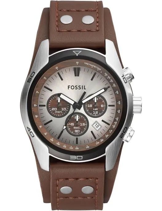 Fossil Coachman Men's Watch with Genuine Leather Bracelet Cuff