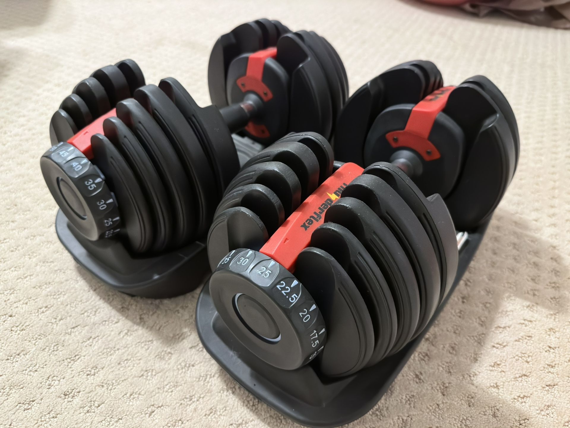 Thunderflex Adjustable Dumbbells 5-52.5 Lbs